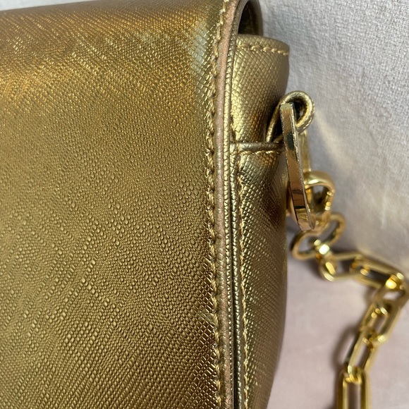Tory Burch Saffiano Leather Gold Crossbody - Picture 11 of 14